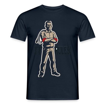 IT rules! Motiv-T-Shirt für Männer, Farbe Navy