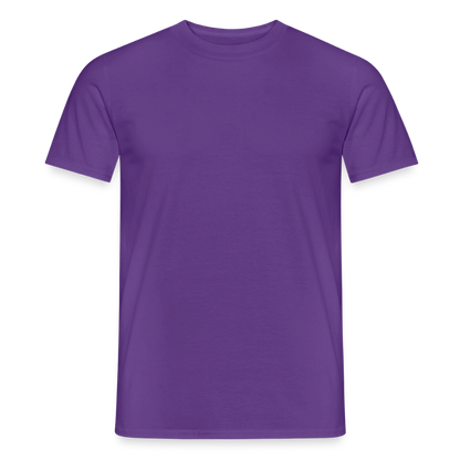 Männer T-Shirt - personalisierbare Vorder- und Rückseite - Lila