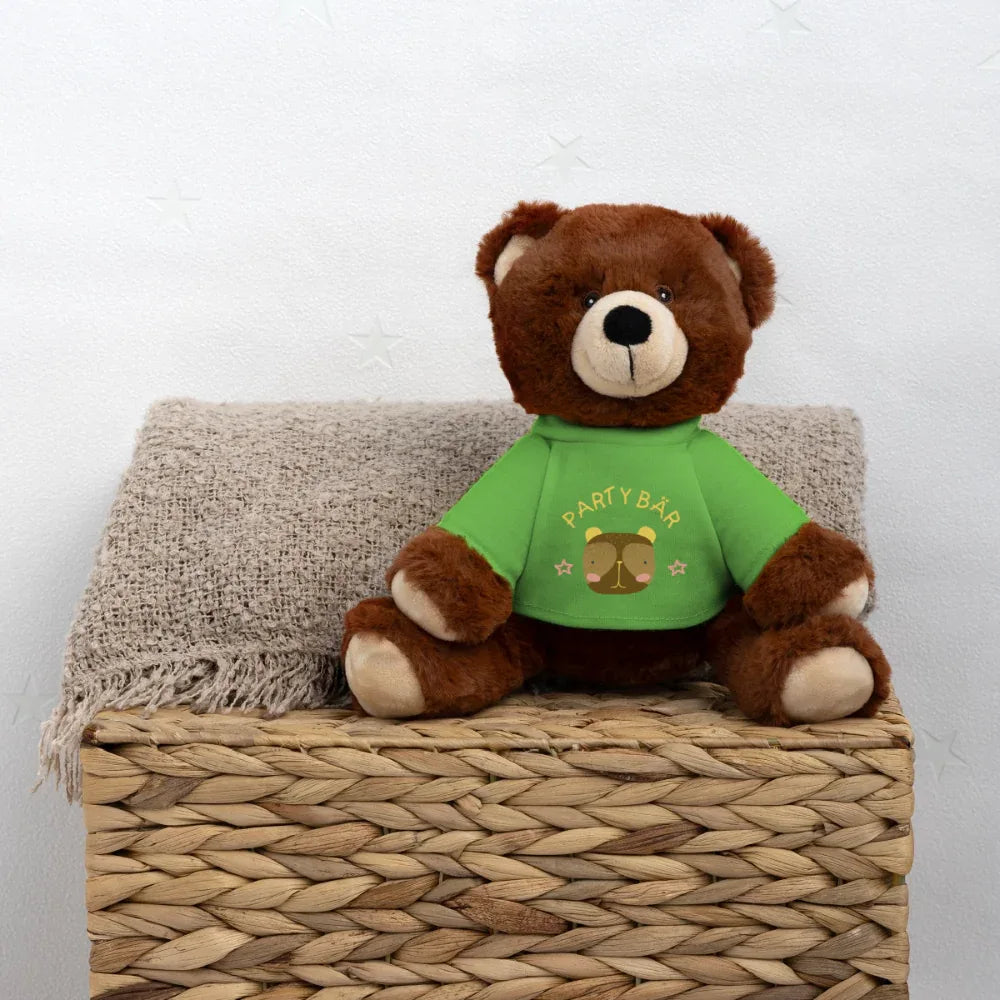 MiniFeet® RecycelBär® Braun - personalisierbar - Hellgrün