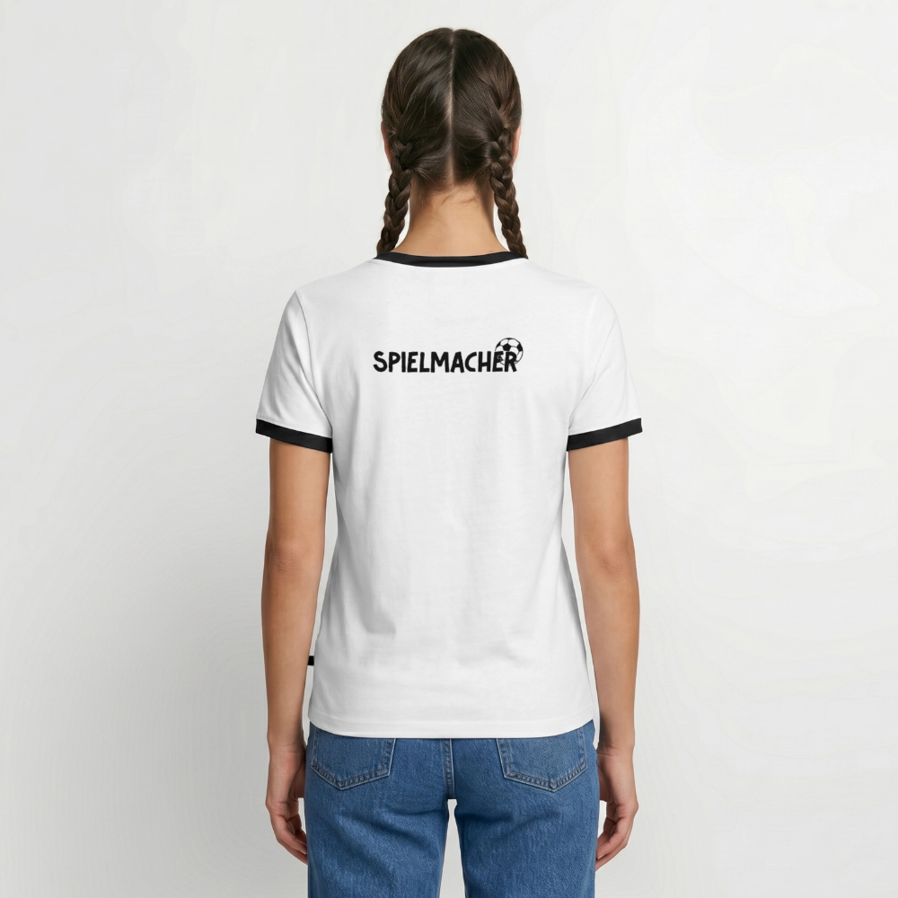 Männer T-Shirt Fussball "Spielmacher" - Weiß/Schwarz