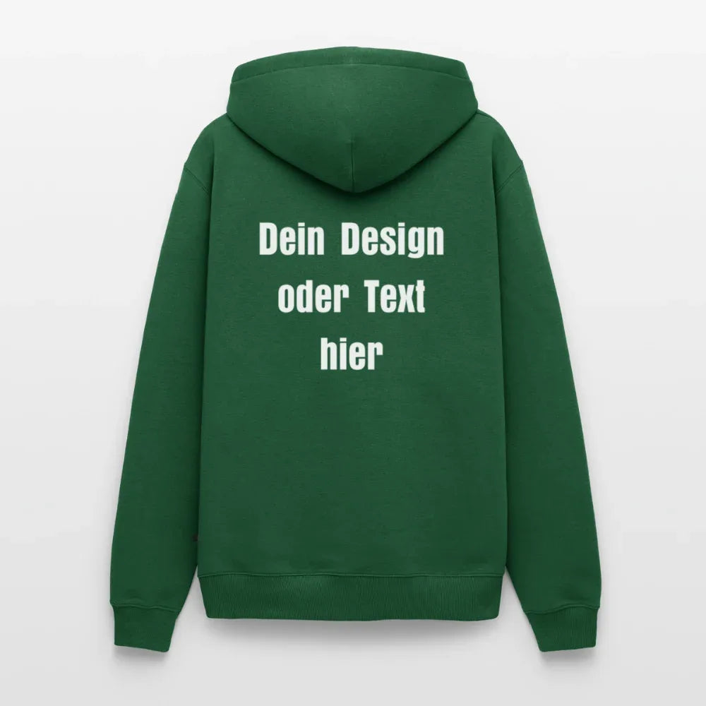 Männer Premium Hoodie - personalisierbare Vorder- und Rückseite - Flaschengrün