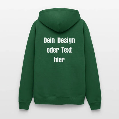 Männer Premium Hoodie - personalisierbare Vorder- und Rückseite - Flaschengrün