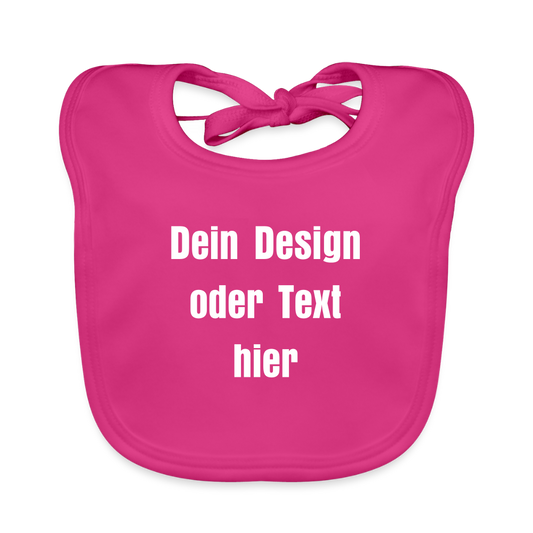 Baby Bio-Lätzchen - personalisierbar - Fuchsia