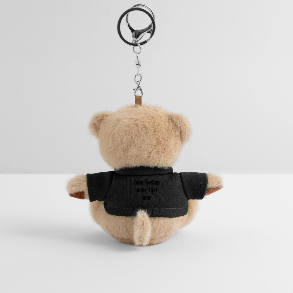 Kuscheltier Schlüsselanhänger - personalisierbar - Schwarz