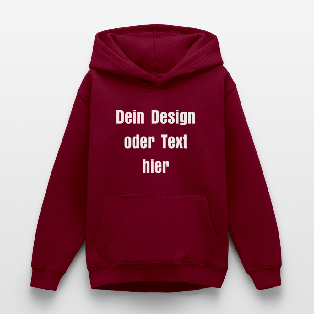 Teenager Hoodie - personalisierbare Vorder- und Rückseite - Bordeaux