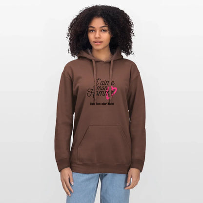 Kuschel-Hoodie "Valentine" für Frauen – personalisierbar & weich - Kakao