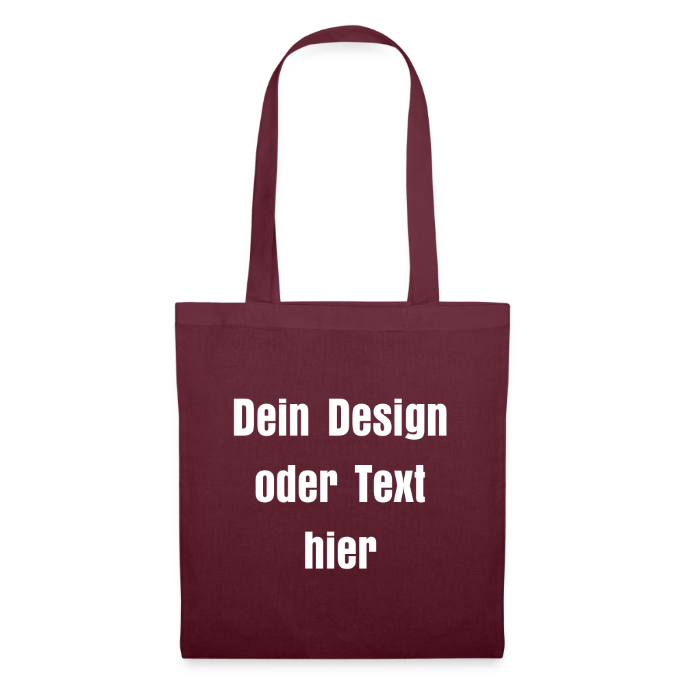 Stoffbeutel aus 100% Baumwolle - personalisierbar - Burgunderrot