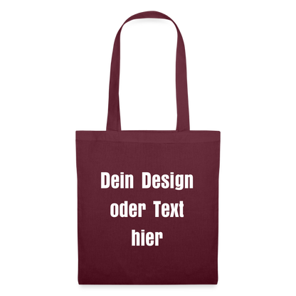 Stoffbeutel aus 100% Baumwolle - personalisierbar - Burgunderrot