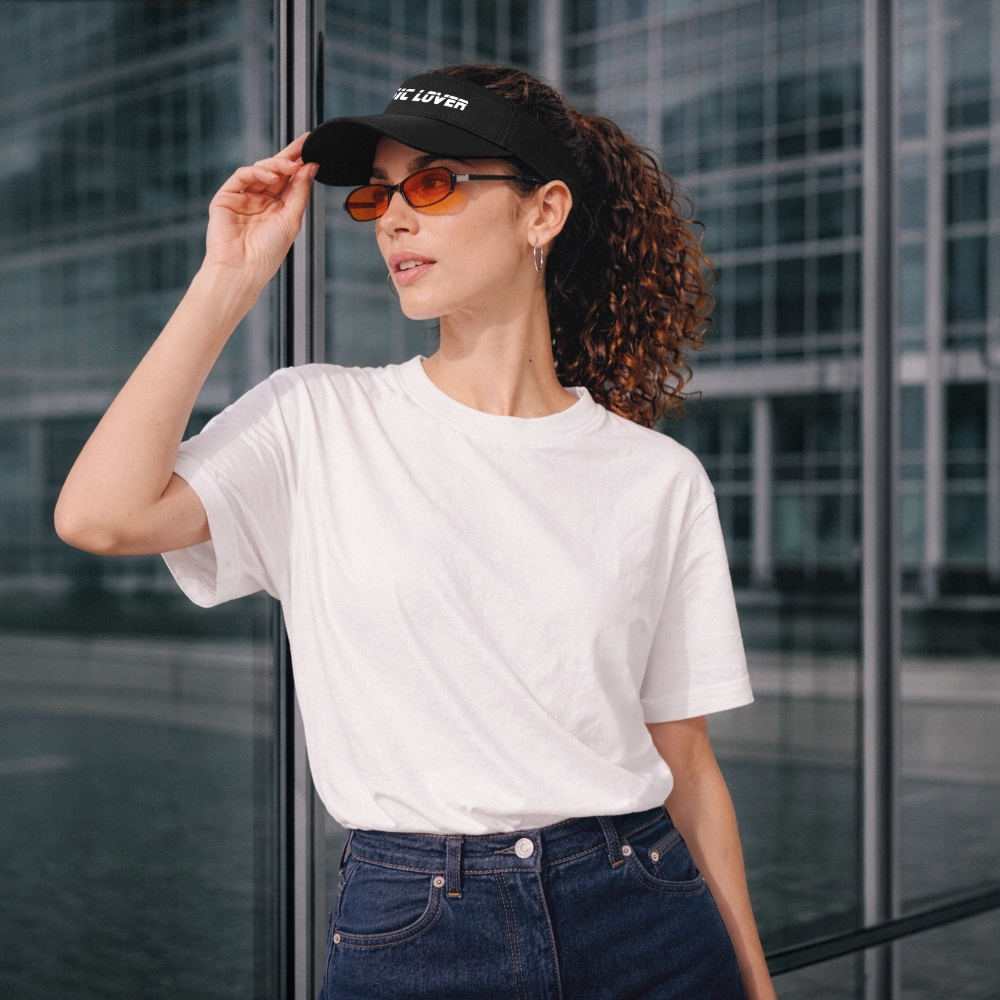 Recyceltes Visor Cap - personalisierbar - Schwarz