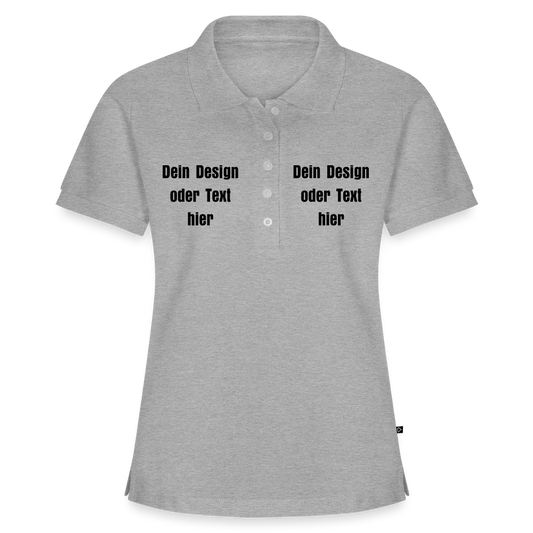 Stanley/Stella Frauen Bio-Poloshirt ELLISER - personalisierbar - Grau meliert