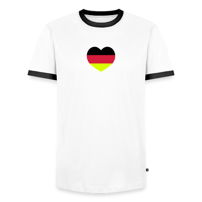Männer T-Shirt Fussball "Spielmacher" - Weiß/Schwarz