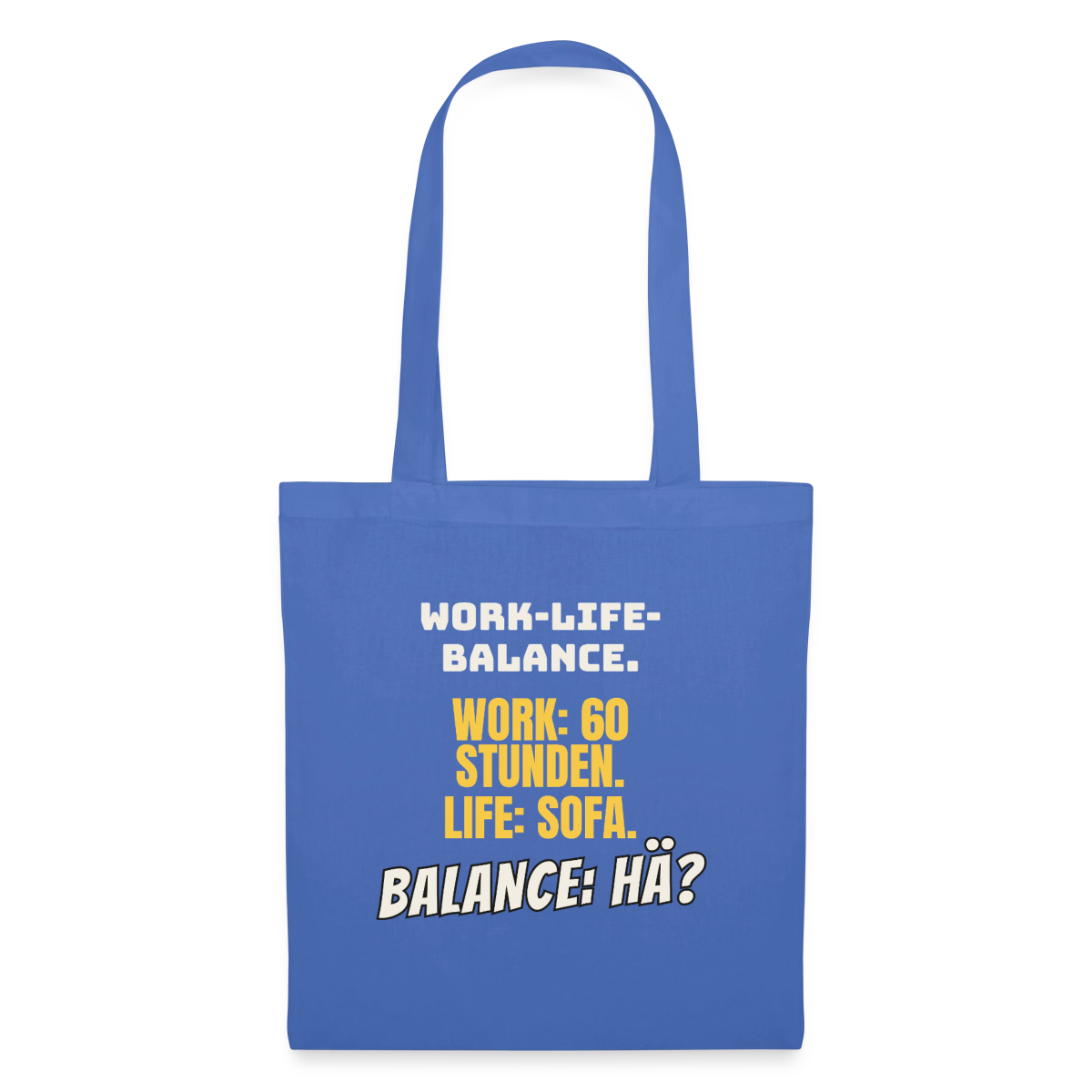 Balance: hä? Stoffbeutel, Farbe Hellblau