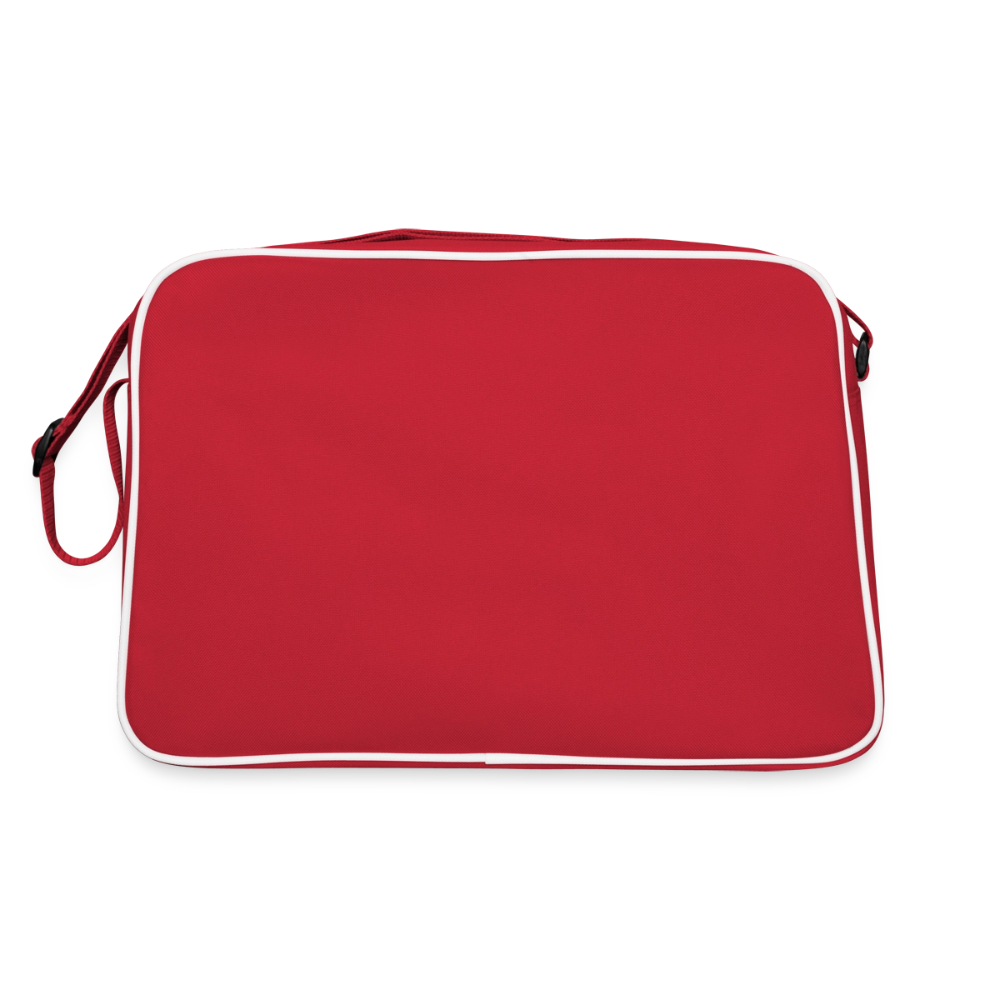 Retro Tasche mit Reißverschluss "PIXEL" - Rot/Weiß