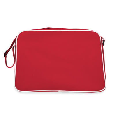 Retro Tasche mit Reißverschluss "PIXEL" - Rot/Weiß
