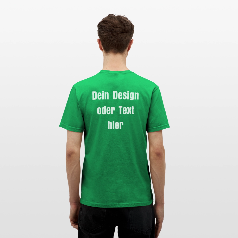 Männer T-Shirt - personalisierbare Vorder- und Rückseite - Kelly Green