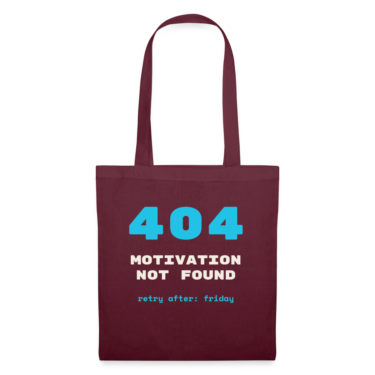 404 Motivation not found. Retry after: friday Stoffbeutel, Farbe Burgunderrot