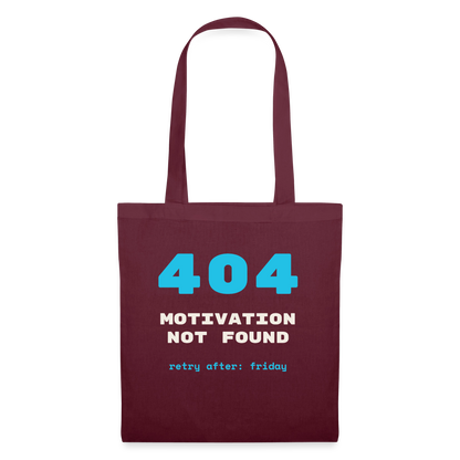 404 Motivation not found. Retry after: friday Stoffbeutel, Farbe Burgunderrot