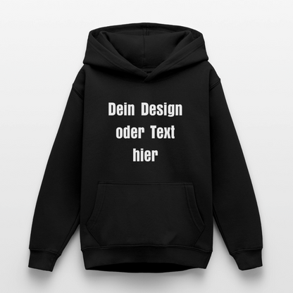 Teenager Hoodie - personalisierbare Vorder- und Rückseite - Schwarz