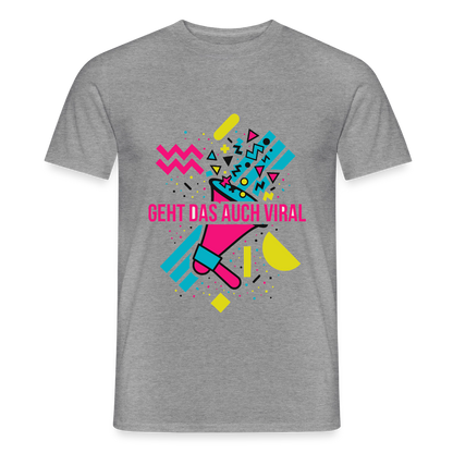 Geht das auch viral? Memphis-Motiv Motiv-T-Shirt für Männer, Farbe Graphit meliert