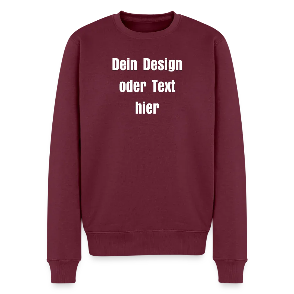 Männer Premium Pullover - personalisierbar - Burgunderrot
