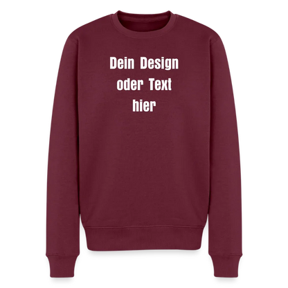 Männer Premium Pullover - personalisierbar - Burgunderrot