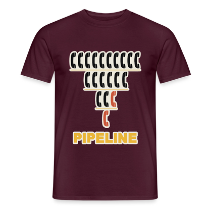 Pipeline. Isotype-Motiv Motiv-T-Shirt für Männer, Farbe Ziegelrot