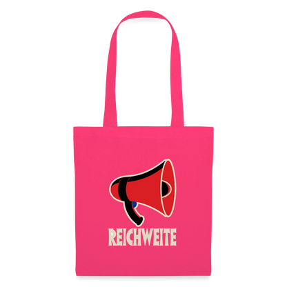Reichweite. Sachplakat-Motiv Stoffbeutel, Farbe Azalea