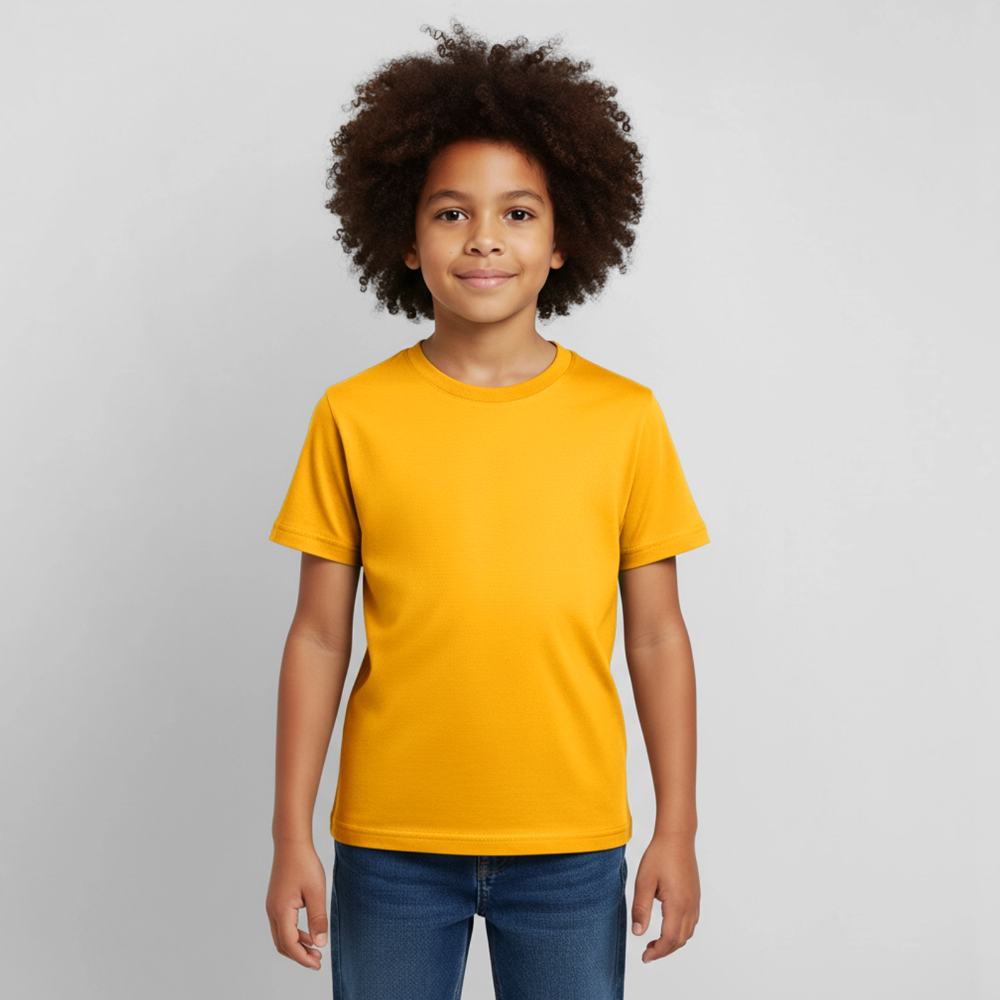 Kinder T-Shirt - personalisierbare Vorder- und Rückseite - Gold