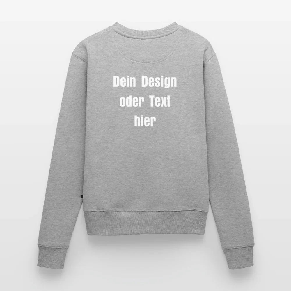 Frauen Premium Pullover - personalisierbar - Grau meliert