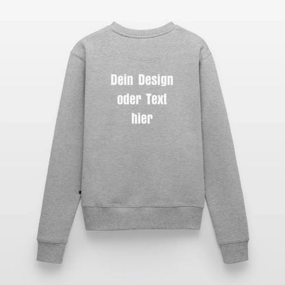 Frauen Premium Pullover - personalisierbar - Grau meliert