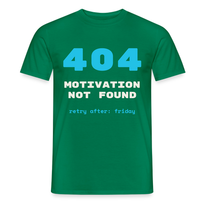 404 Motivation not found. Retry after: friday Motiv-T-Shirt für Männer, Farbe Kelly Green