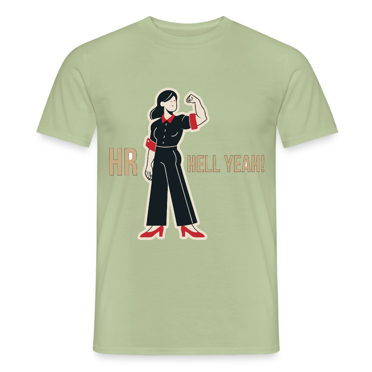 HR. Hell yeah! Motiv-T-Shirt für Männer, Farbe Sage