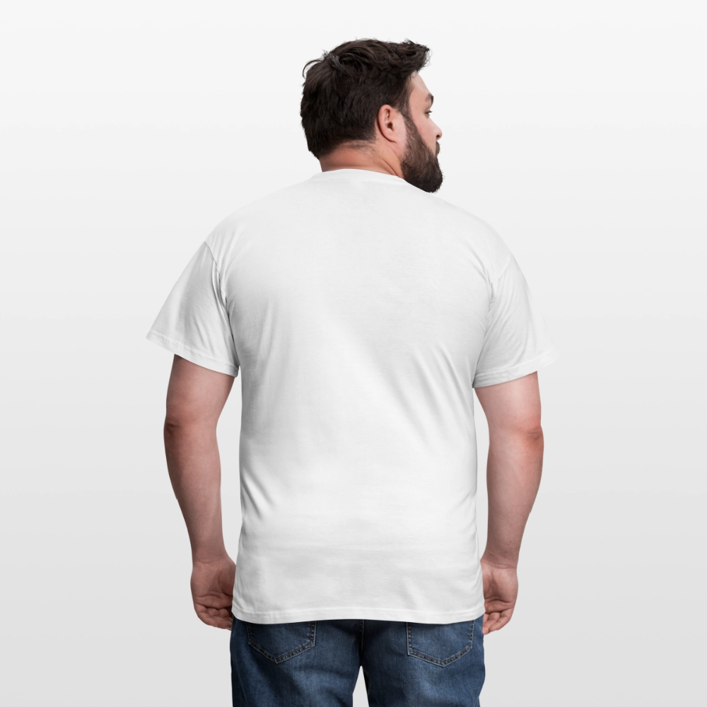 Männer T-Shirt - personalisierbare Vorder- und Rückseite - Weiß