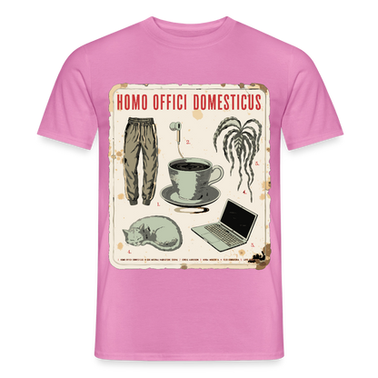 Homo Offici Domesticus Motiv-T-Shirt für Männer, Farbe Pink