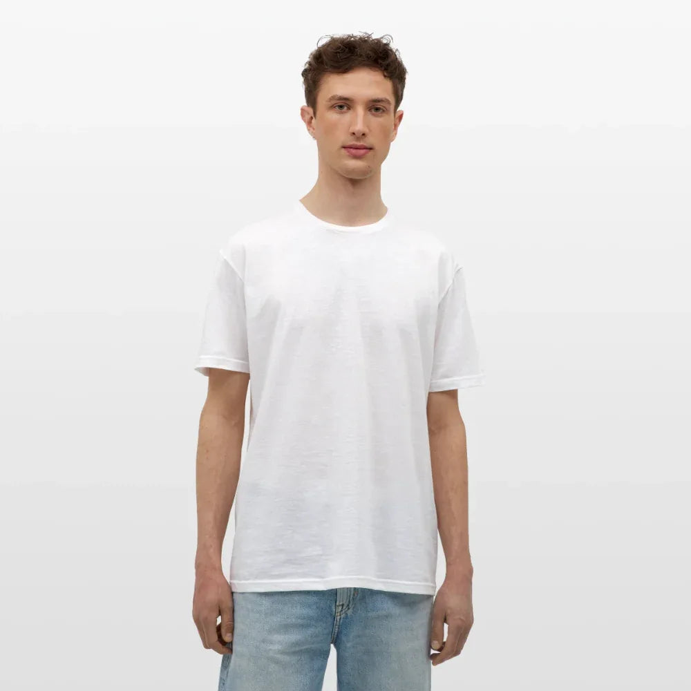 Männer T-Shirt - personalisierbare Vorder- und Rückseite - Weiß