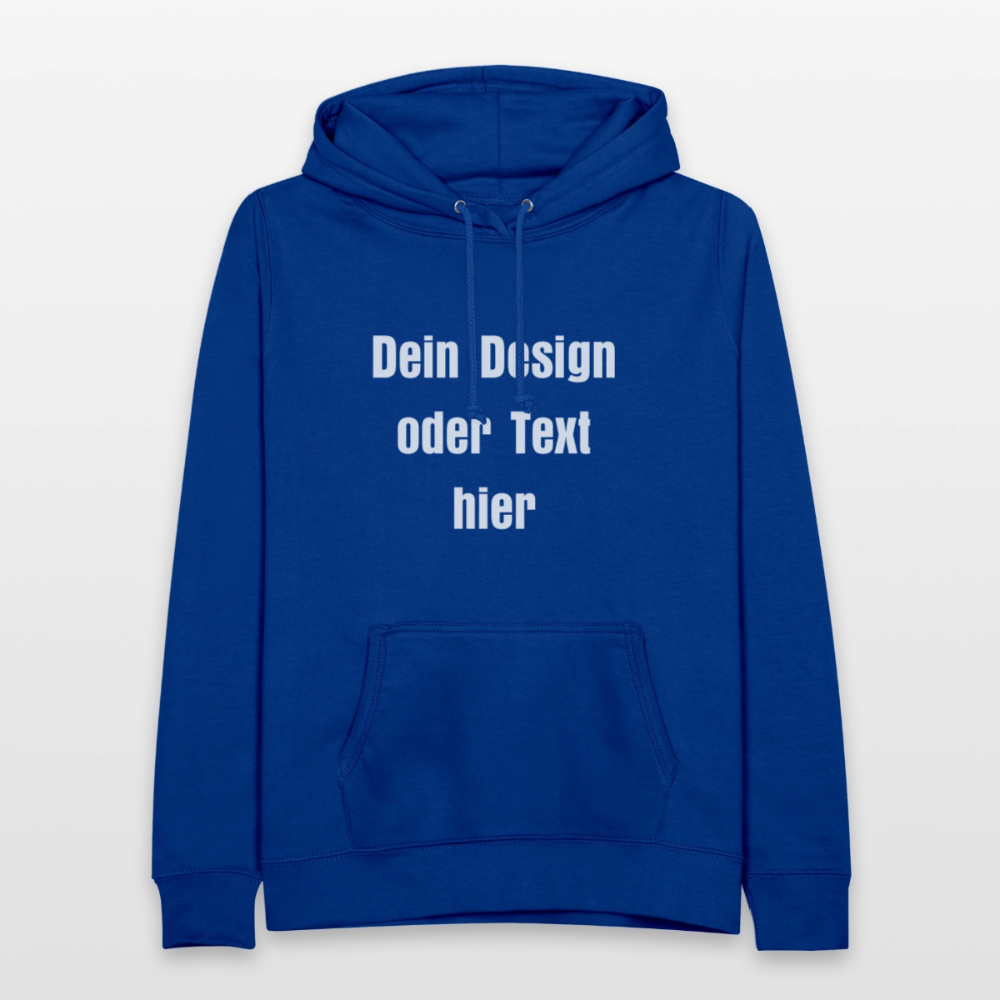 Frauen Hoodie - personalisierbare Vorder- und Rückseite - Royalblau