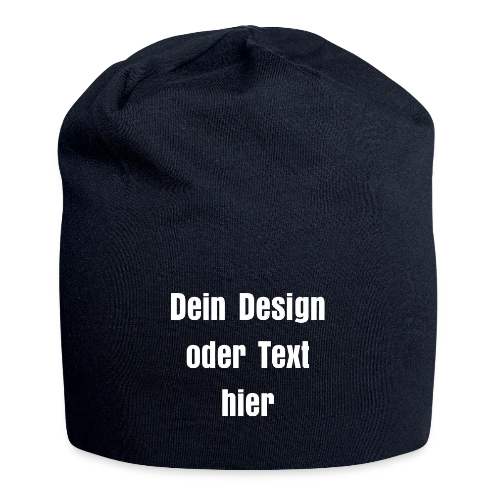 Jersey-Beanie - personalisierbar - French Navy
