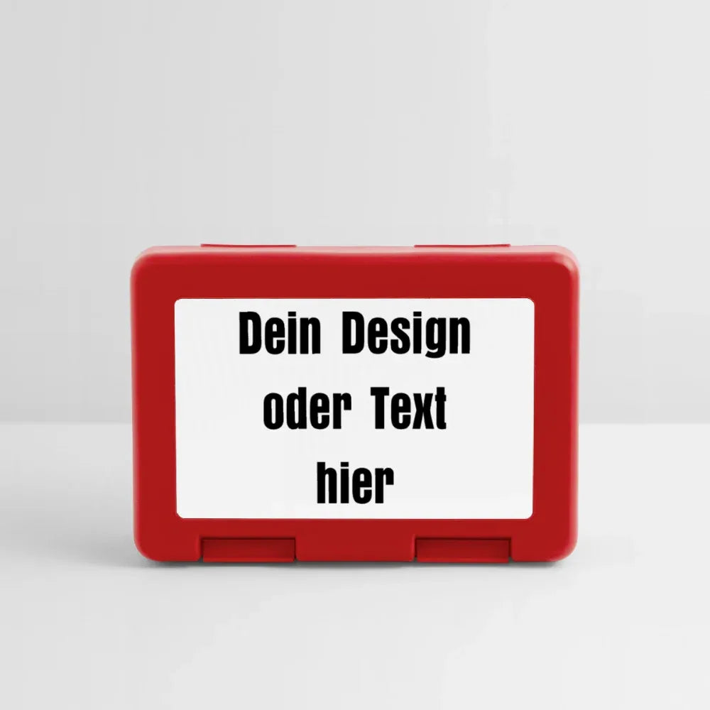 Brotdose - personalisierbar - Rot