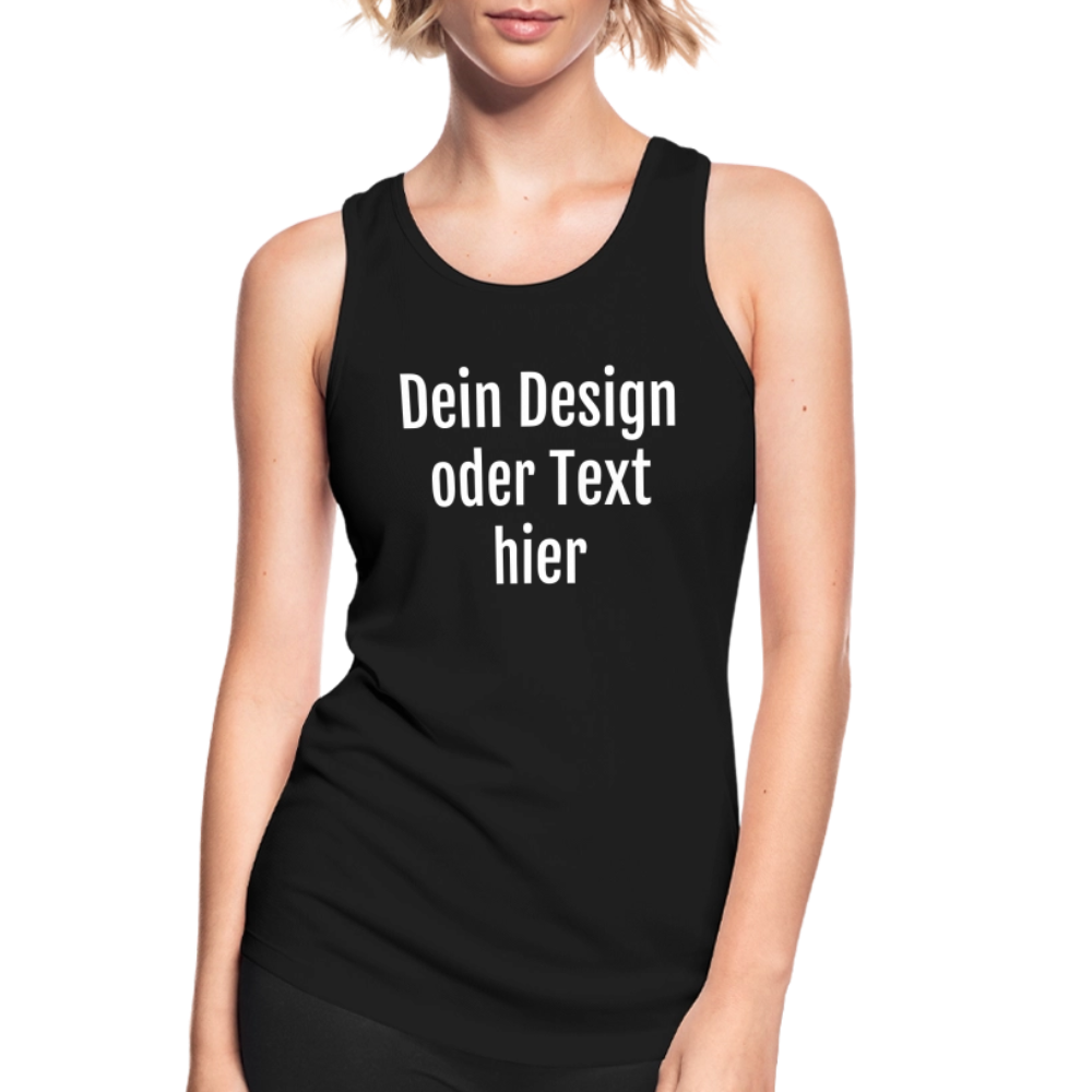 Funktionelles Frauen Tank Top atmungsaktiv - personalisierbar - Schwarz