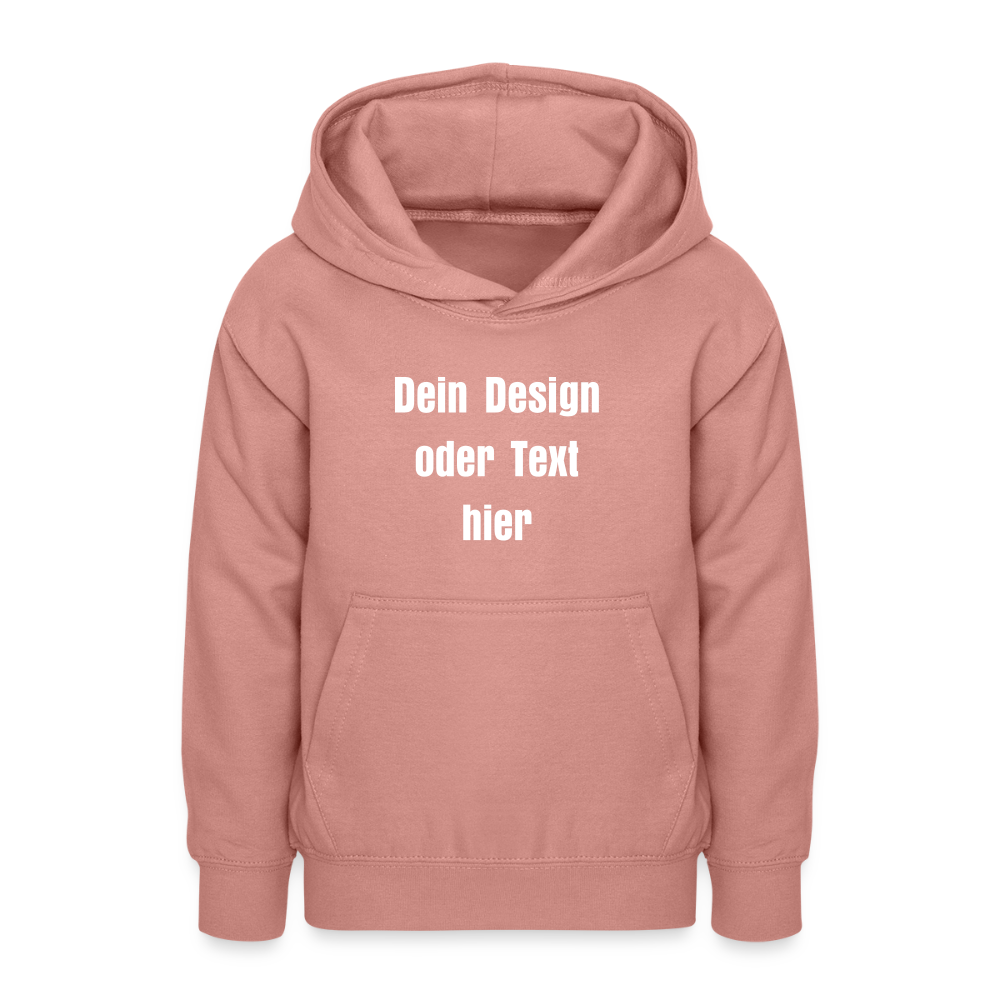 Teenager Hoodie - personalisierbare Vorder- und Rückseite - Altrosa