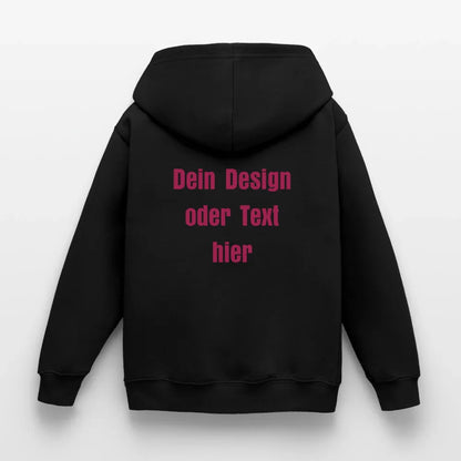 Kinder Hoodie - personalisierbare Vorder- und Rückseite - Schwarz