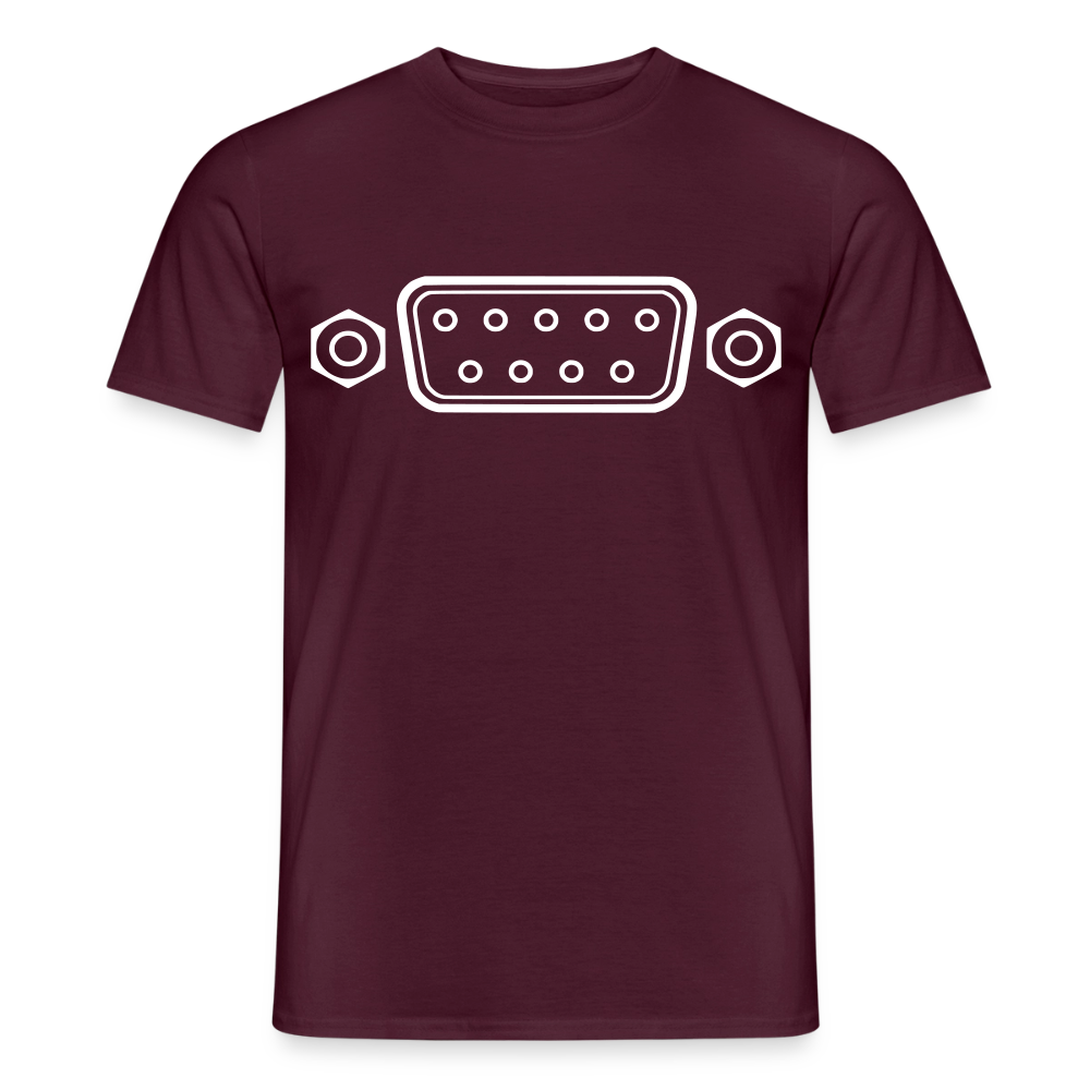 DB-9 RS-232 Retro T-Shirt für Herren - Ziegelrot