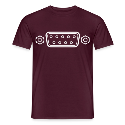 DB-9 RS-232 Retro T-Shirt für Herren - Ziegelrot