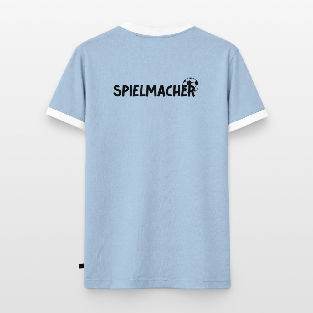 Männer T-Shirt Fussball "Spielmacher" - Hellblau/Weiß 