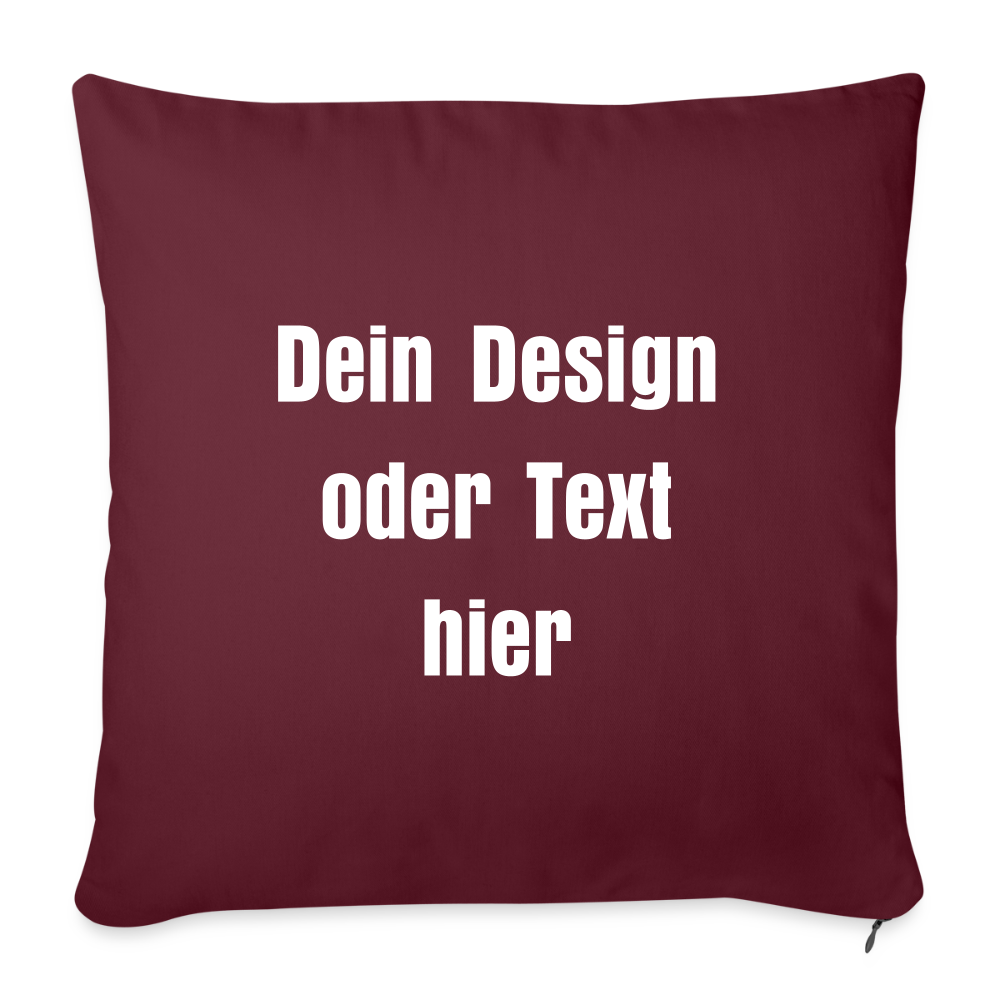 Sofakissenbezug 44 x 44 cm - personalisierbar - Burgunderrot