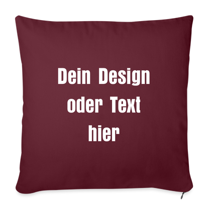 Sofakissenbezug 44 x 44 cm - personalisierbar - Burgunderrot