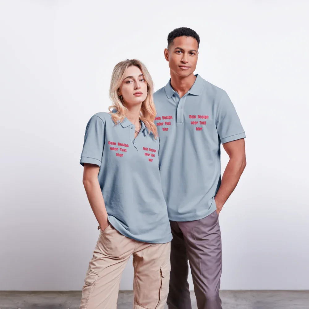 Stanley/Stella Unisex Bio-Poloshirt PREPSTER - personalisierbar - sky Blue
