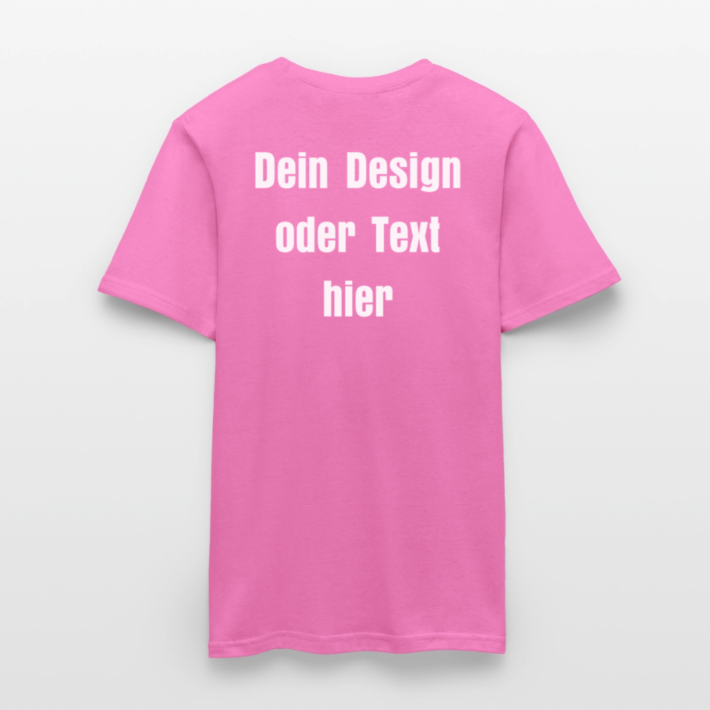 Männer T-Shirt - personalisierbare Vorder- und Rückseite - Pink