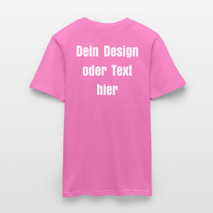 Männer T-Shirt - personalisierbare Vorder- und Rückseite - Pink