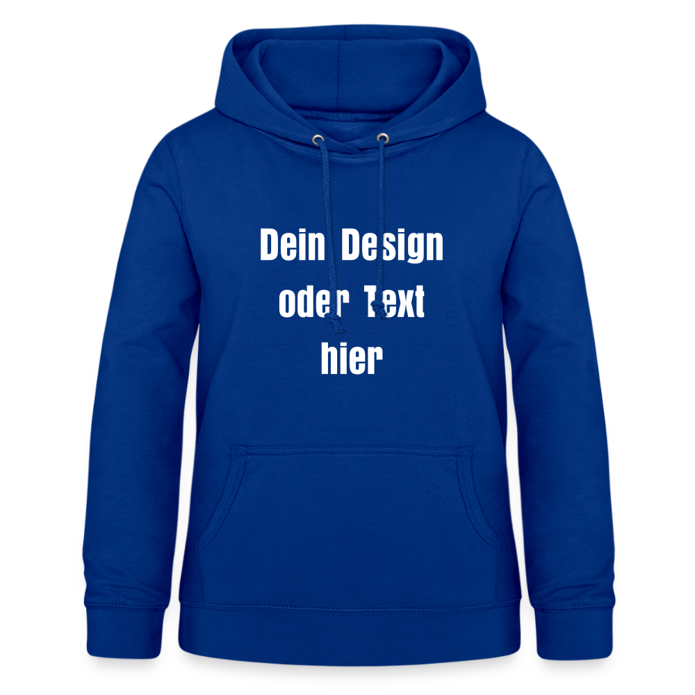 Frauen Hoodie - personalisierbare Vorder- und Rückseite - Royalblau